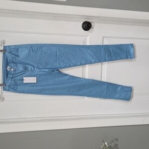 Women's Blue Coated Pants